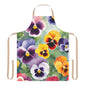 Pansies 02 Apron 5-Color Straps