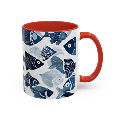Fish 12 Accent Coffee Mug (11oz)