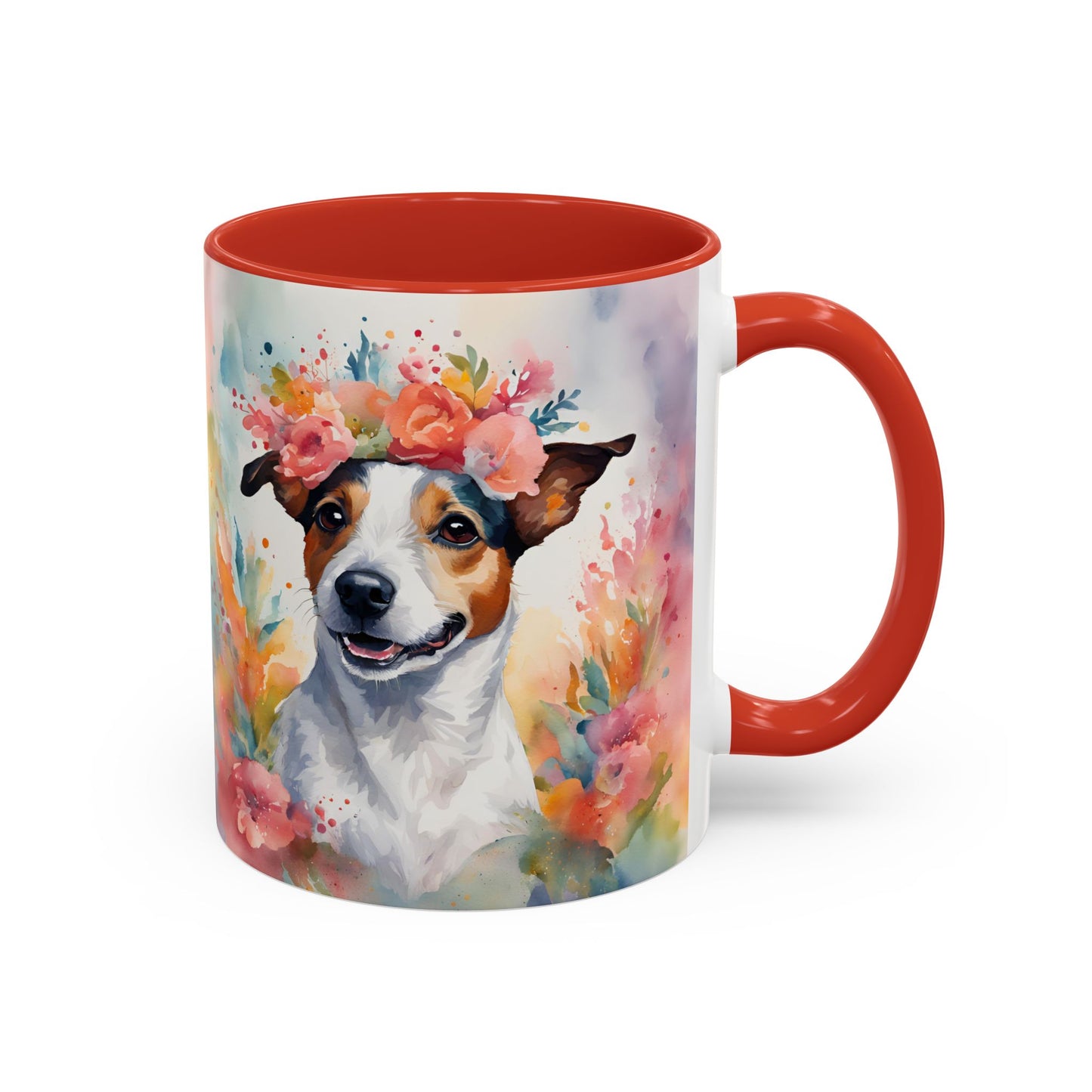 Jack Russell 02 Accent Coffee Mug - Dog Lover Gift