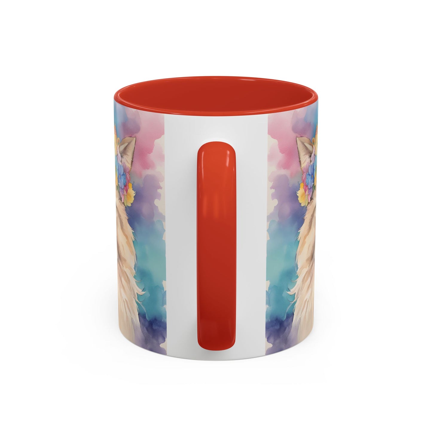 Floral Siamese Cat 02 Accent Coffee Mug - 11oz Perfect for Cat Lovers & Gifts