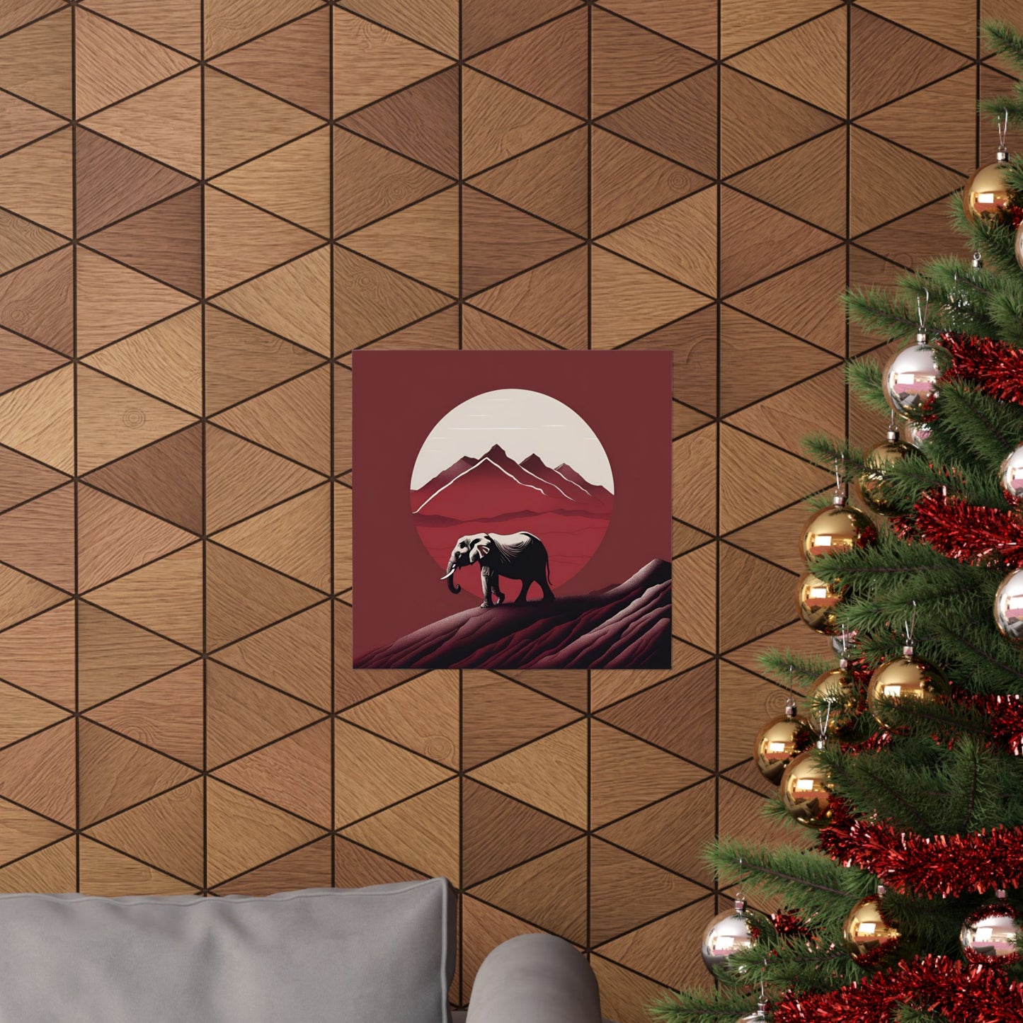 Lone Collection Elephant 2 Matte Square Posters