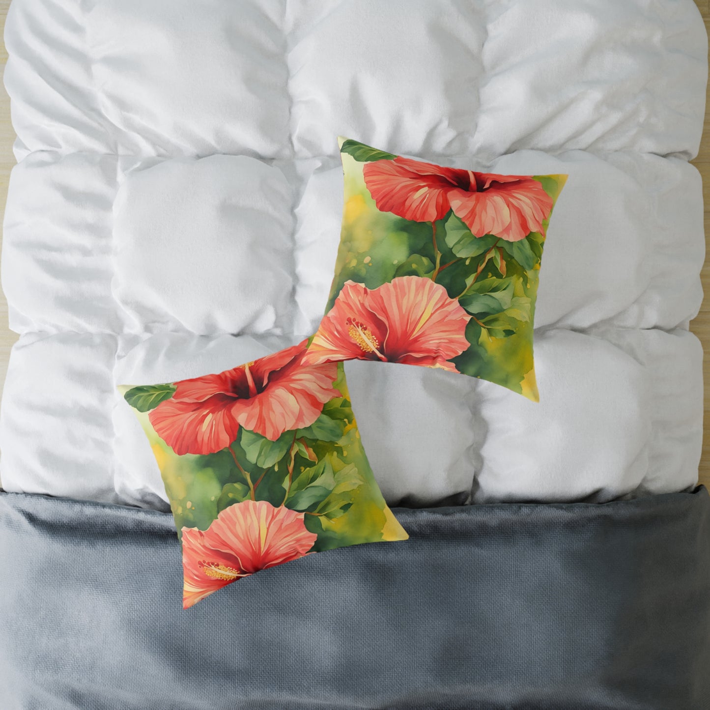 Hibiscus 01 Poly Pillow - Natures Beauty Design