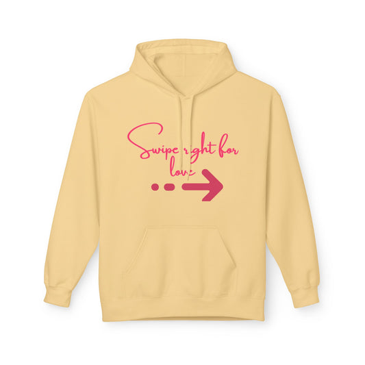 Swipe Right For Love Unisex Valentines Hoodie