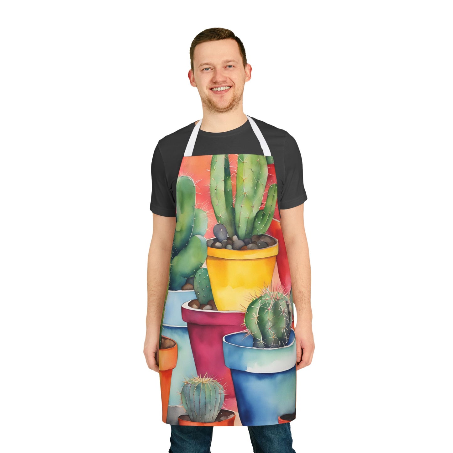 Multi Cacti 3 Adult Apron (AOP)