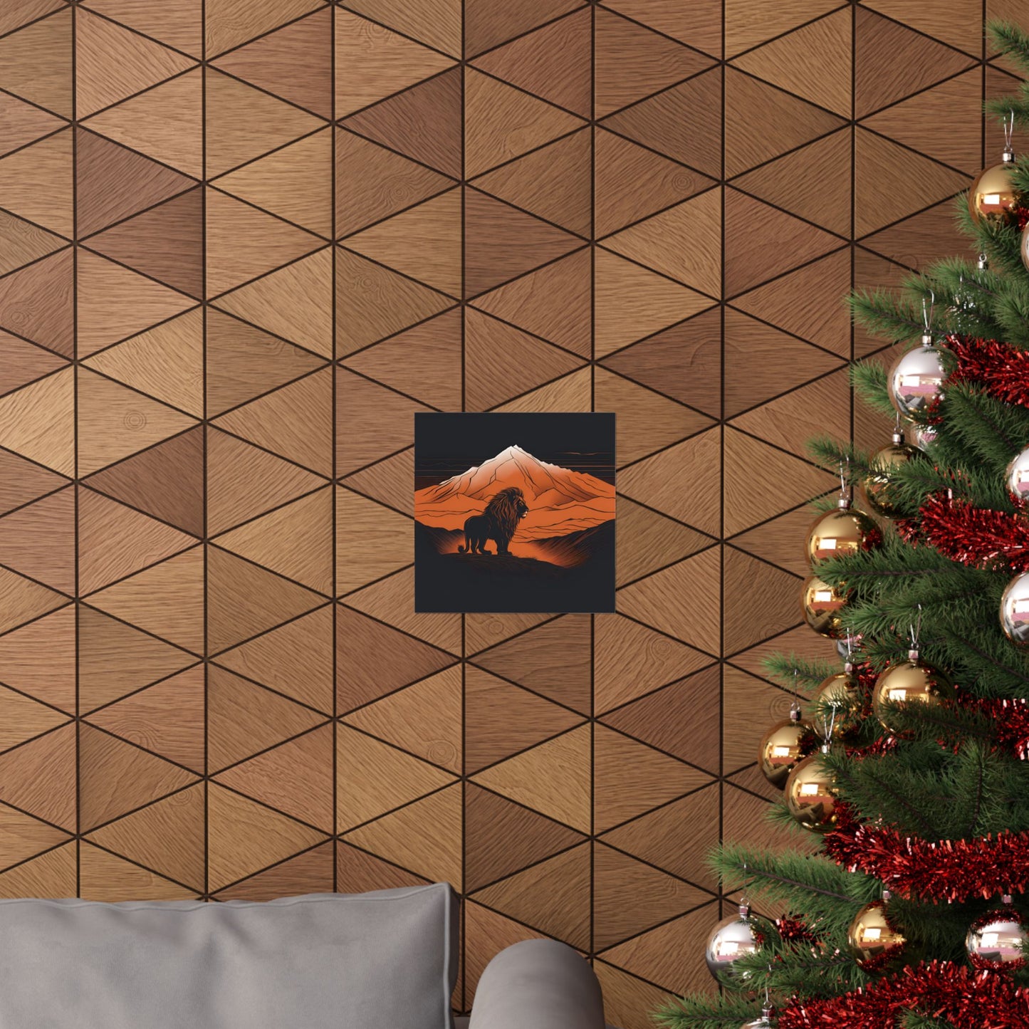 Lone Collection Lion 1 Matte Square Posters