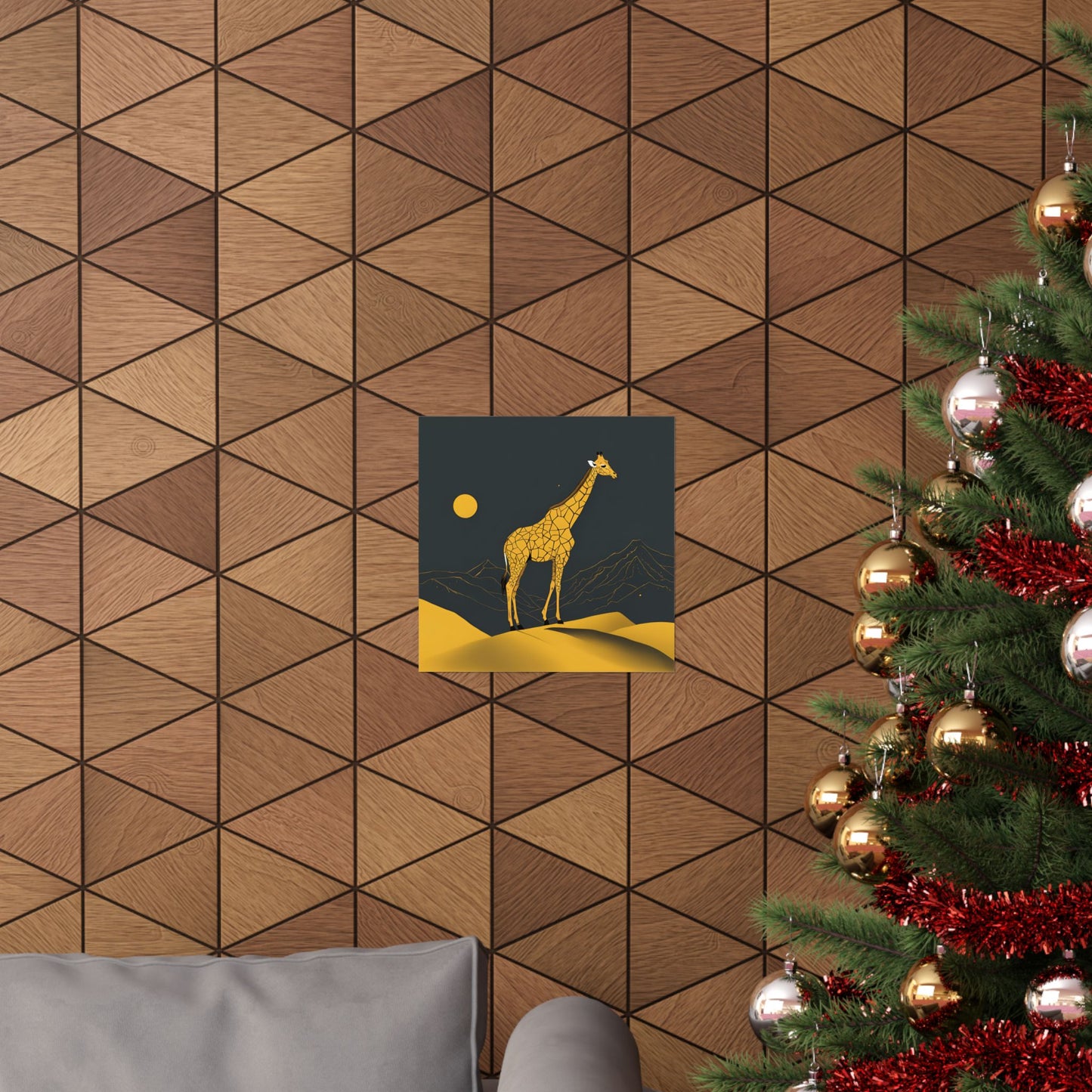 Lone Collection Giraffe 14 Matte Square Posters
