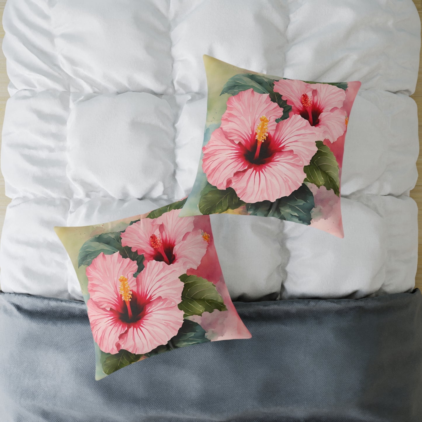 Hibiscus 03 Poly Pillow - Natures Beauty Design