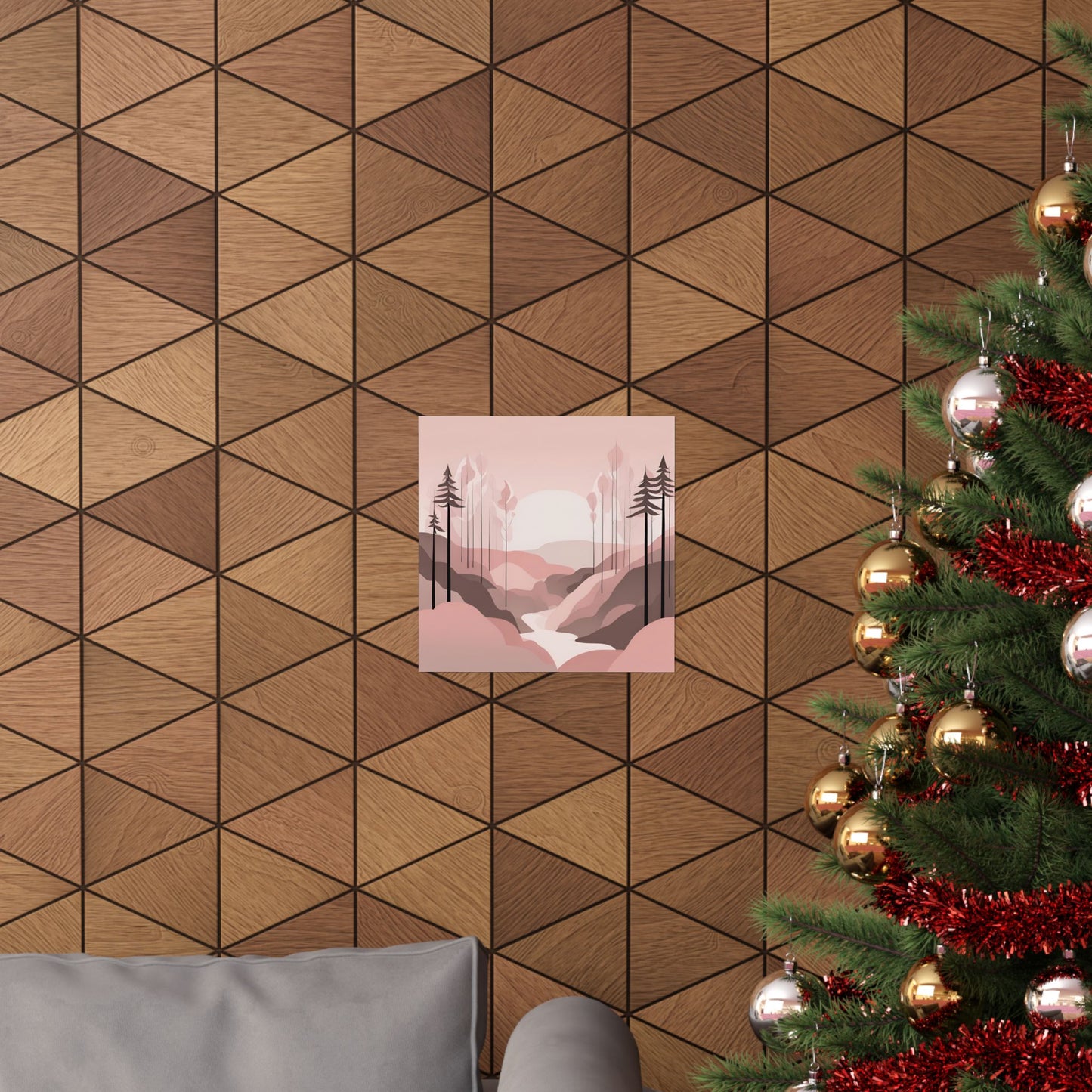 Lonely Forest Pink 3 Matte Square Posters
