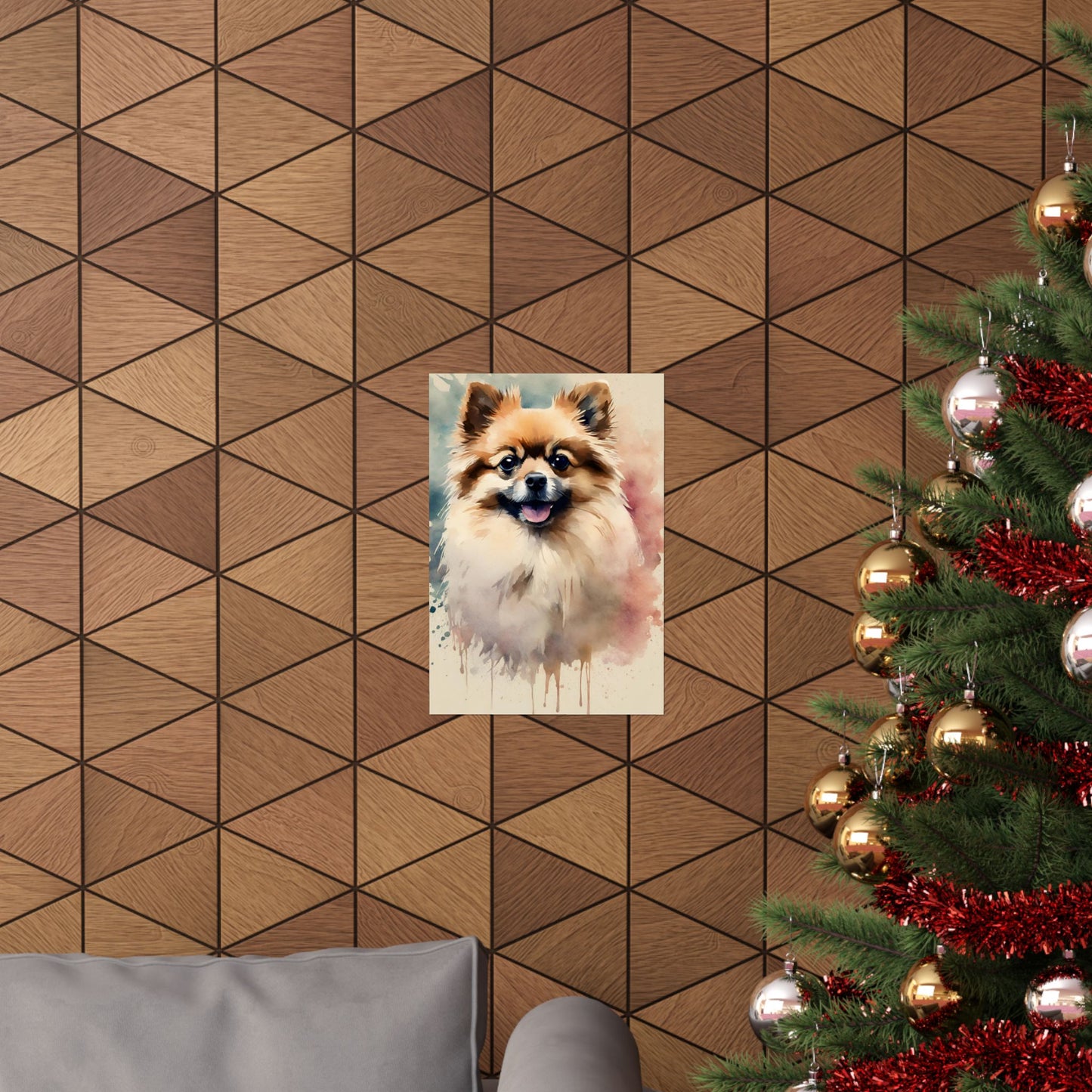 Dogs Pomeranian 03 Matte Vertical Poster