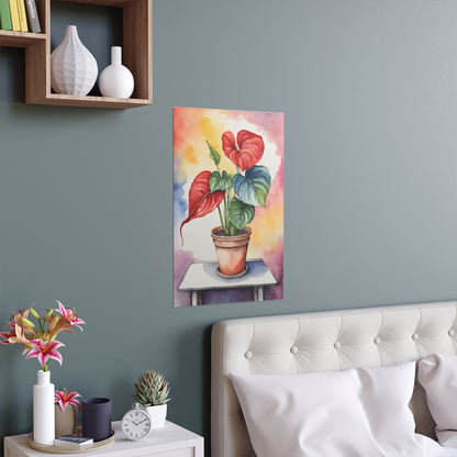 Multicolored Pot Plant 7 Indoor and Outdoor Silk Poster