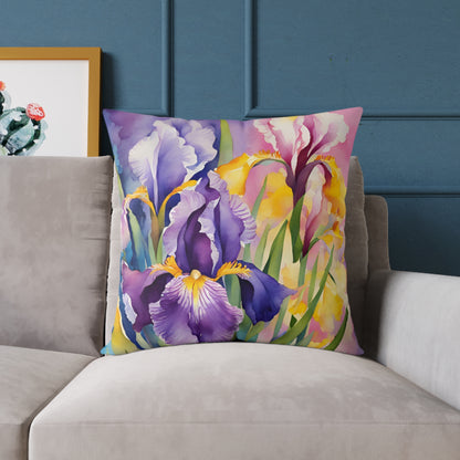 Irises 03 Poly Pillow - Natures Beauty Design