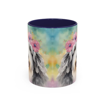 Bearded Collie 03 Accent Coffee Mug - Dog Lover Gift