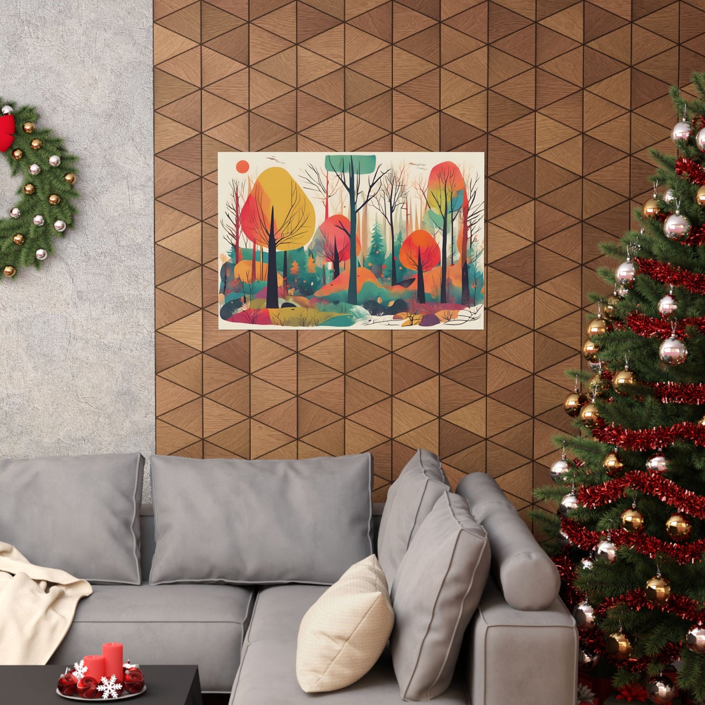 Retro forest 2 Matte Horizontal Posters