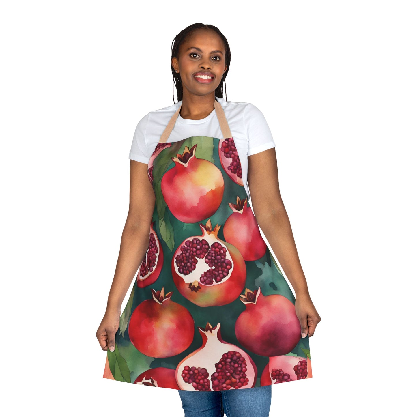 Pomegranates 02 Apron 5-Color Straps