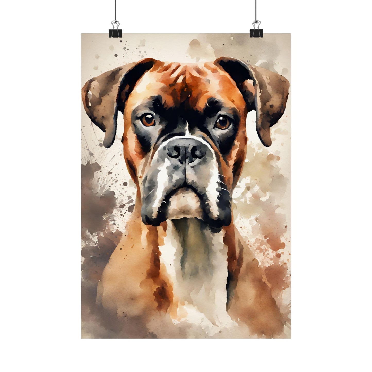 Dogs Boxer 03 Matte Vertical Poster