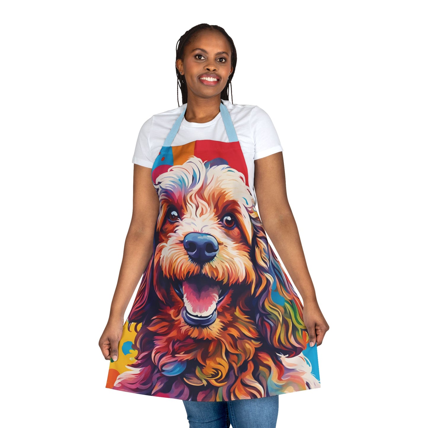 Multicolored Cockerpoo Adult Apron (AOP)