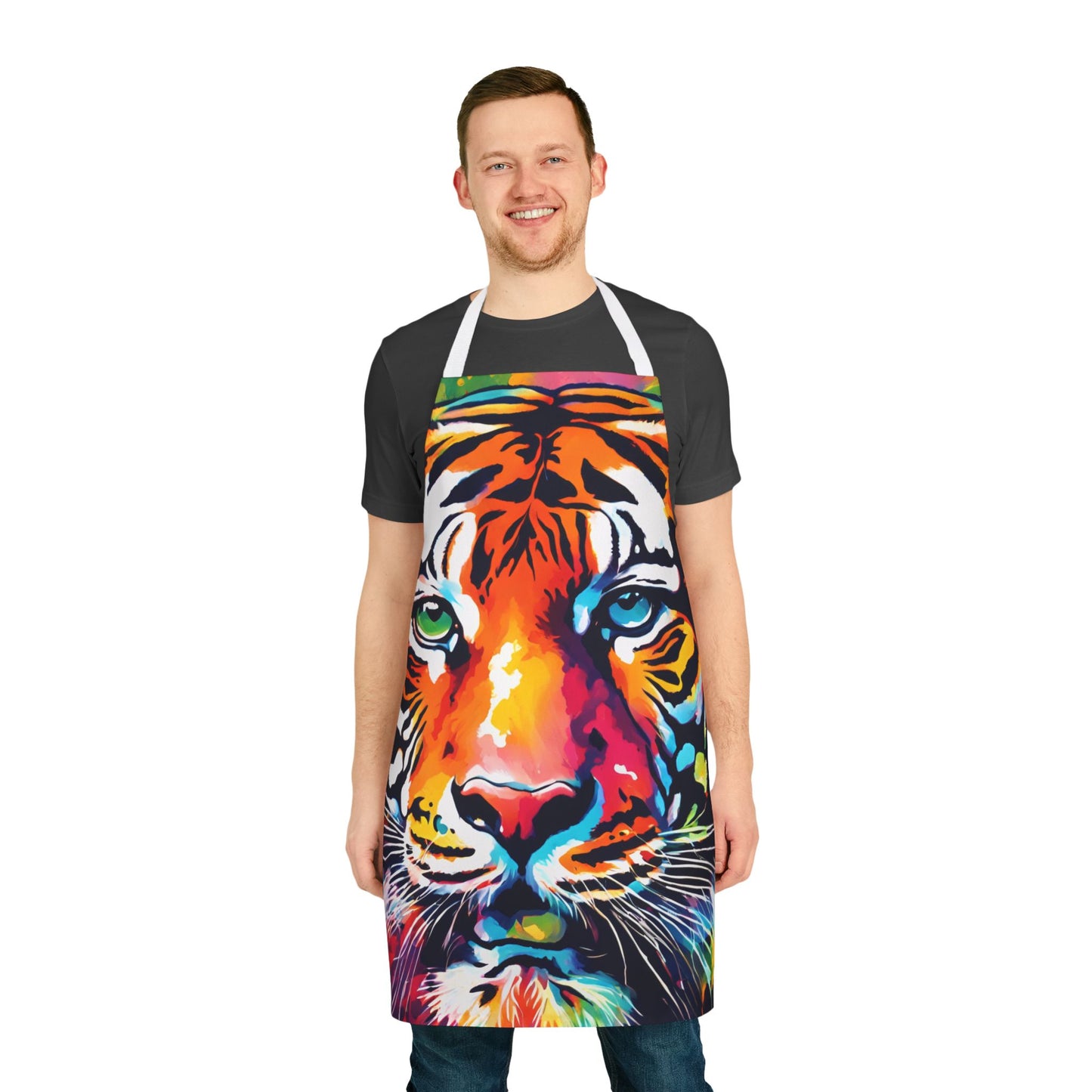 Multicolored Tiger Adult Apron (AOP)