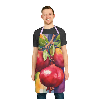 Pomegranates 01 Apron 5-Color Straps