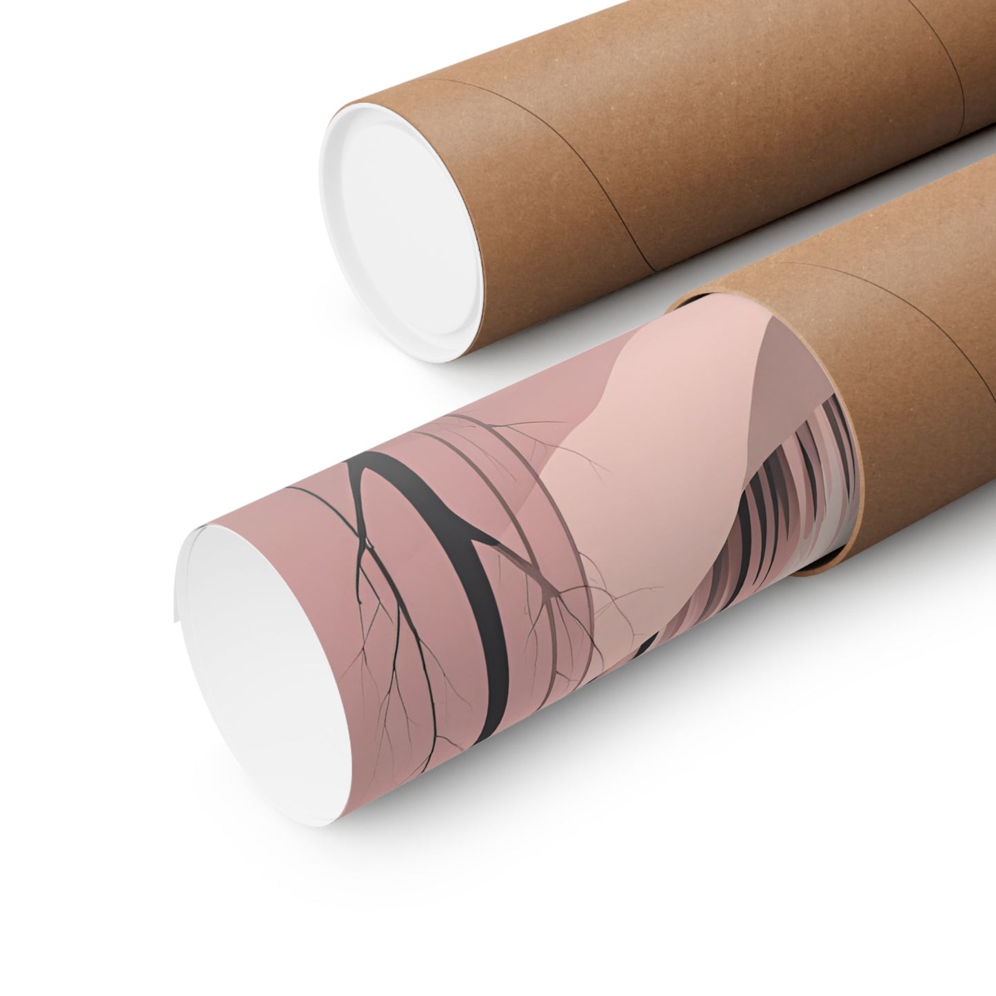 Lonely Forest Pink 19 Matte Square Posters