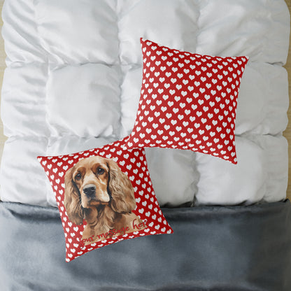 Personalized Valentine Cocker Spaniel Poly Cushion/Pillow 5 sizes