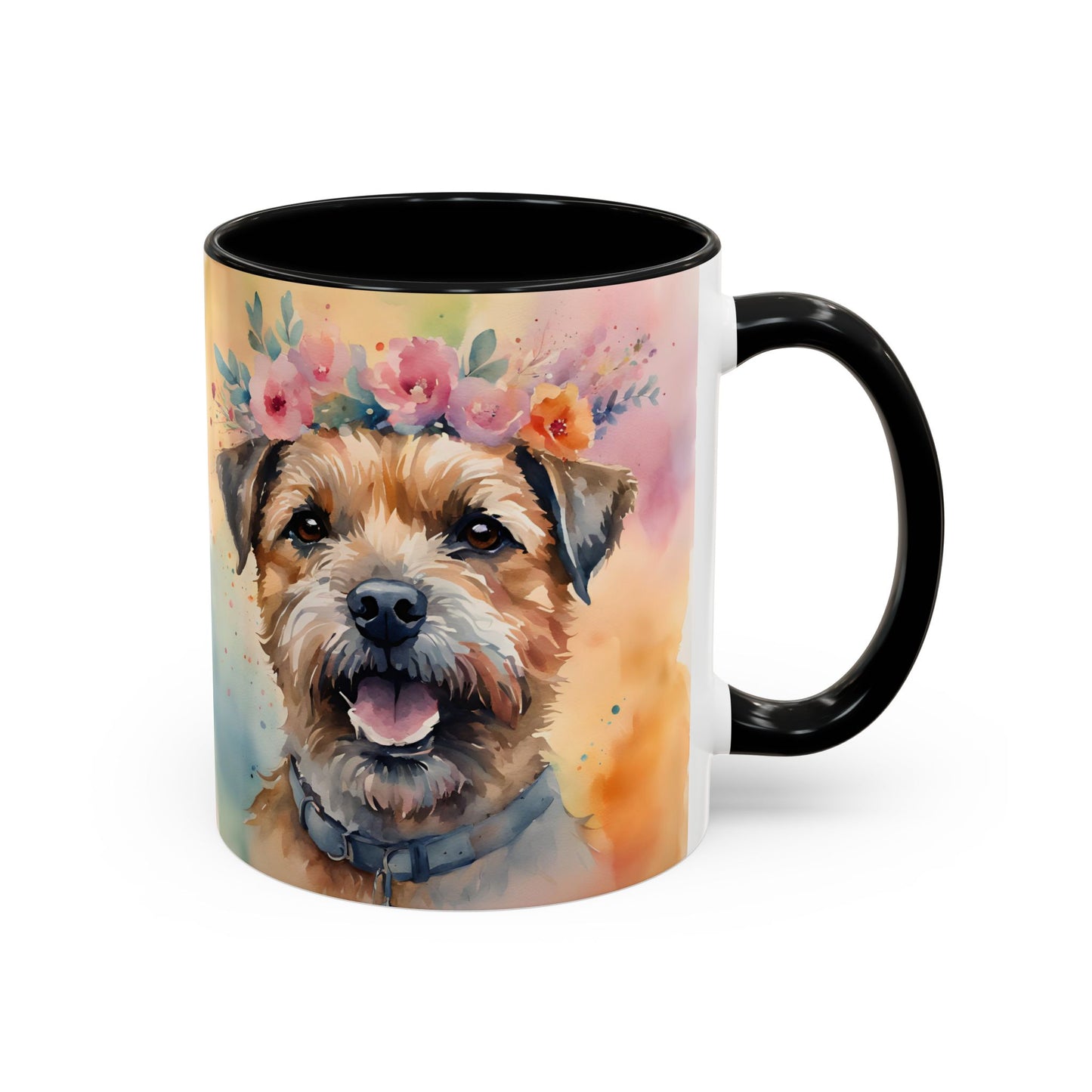 Border Terrier 01 Accent Coffee Mug - Dog Lover Gift