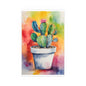 Multicolored Cactus 1 Indoor and Outdoor Silk Poster