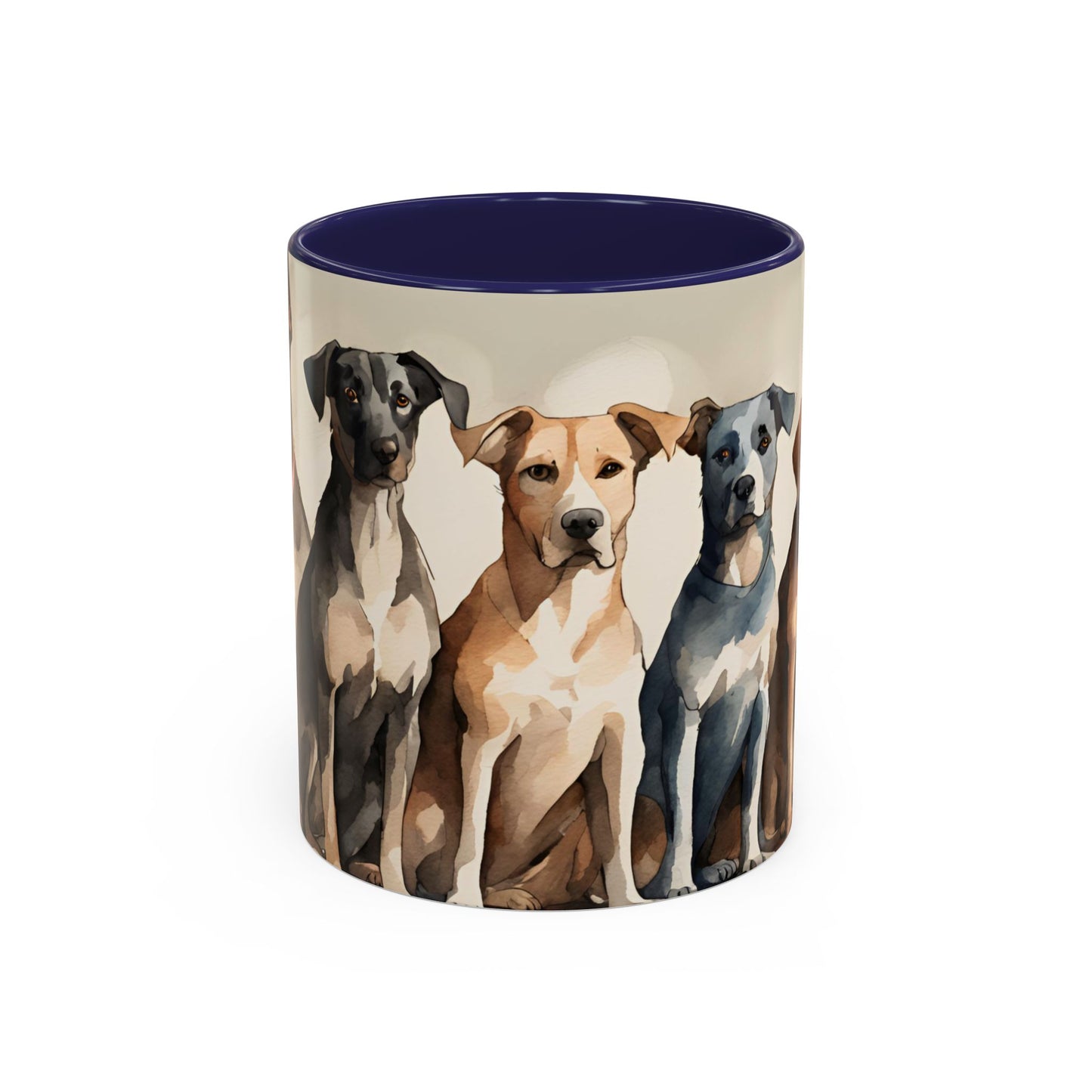Doggies in a Row 4 Accent Mug 11oz