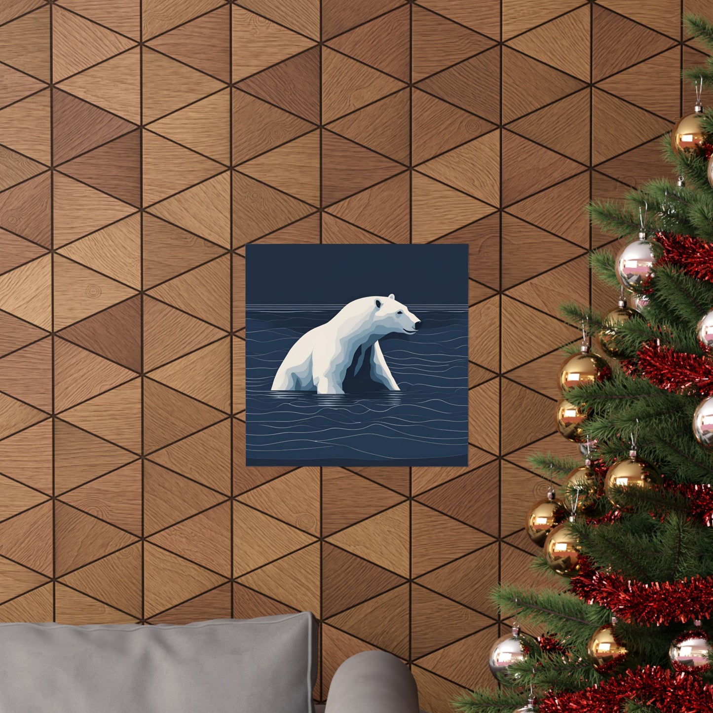 Lone Collection Polar Bear 5 Matte Square Posters
