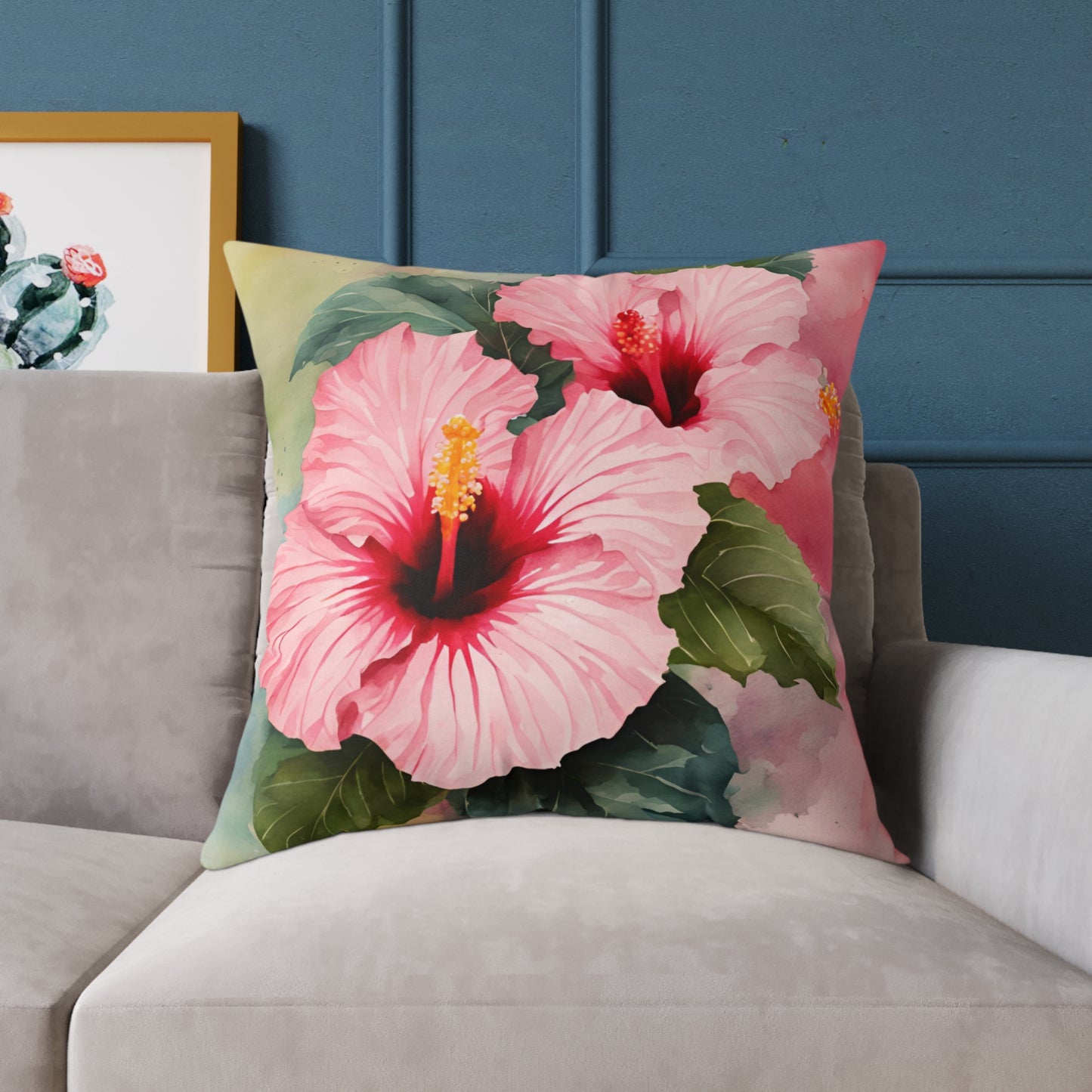 Hibiscus 03 Poly Pillow - Natures Beauty Design