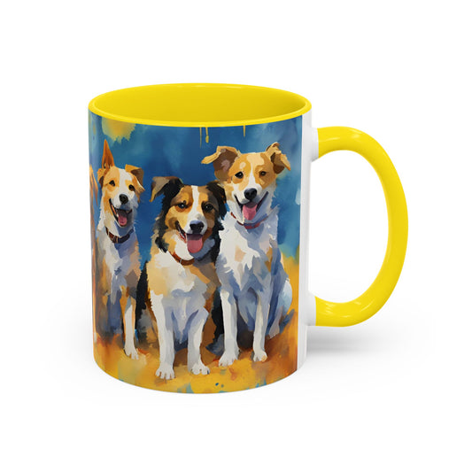 Multicolored Doggies 1 Accent Mug 11oz