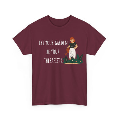 Let Your Garden Be Your Therapist X Unisex Heavy Cotton Tee