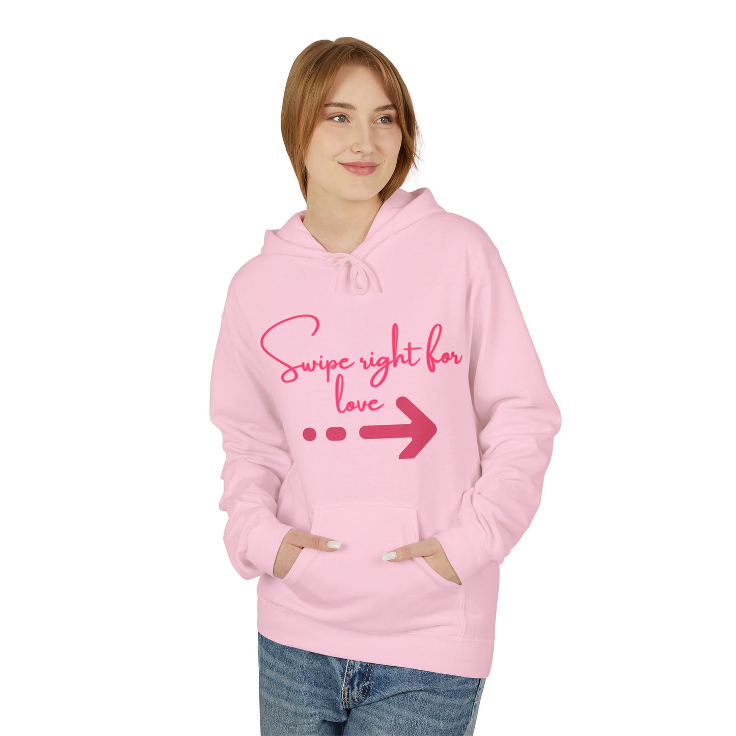 Swipe Right For Love Unisex Valentines Hoodie