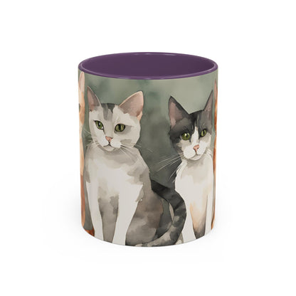 Kitties in a Row 1 Accent Mug 11oz