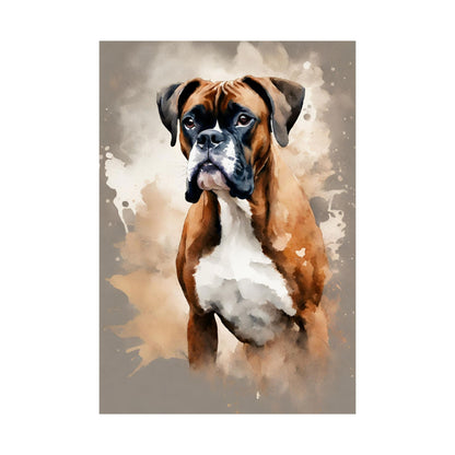 Dogs Boxer 01 Matte Vertical Poster