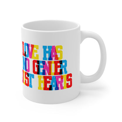 Love Has No Gender Just Hearts Valentines Mug Ceramic 11oz