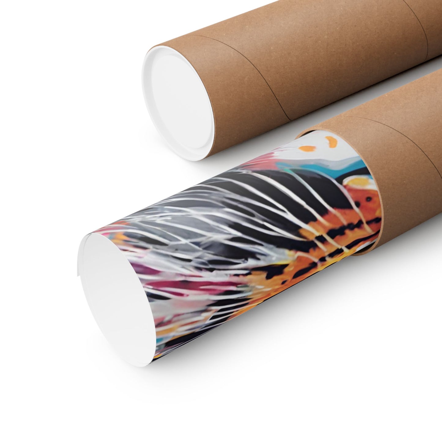 Multicolored Tiger 3 Matte Vertical Poster