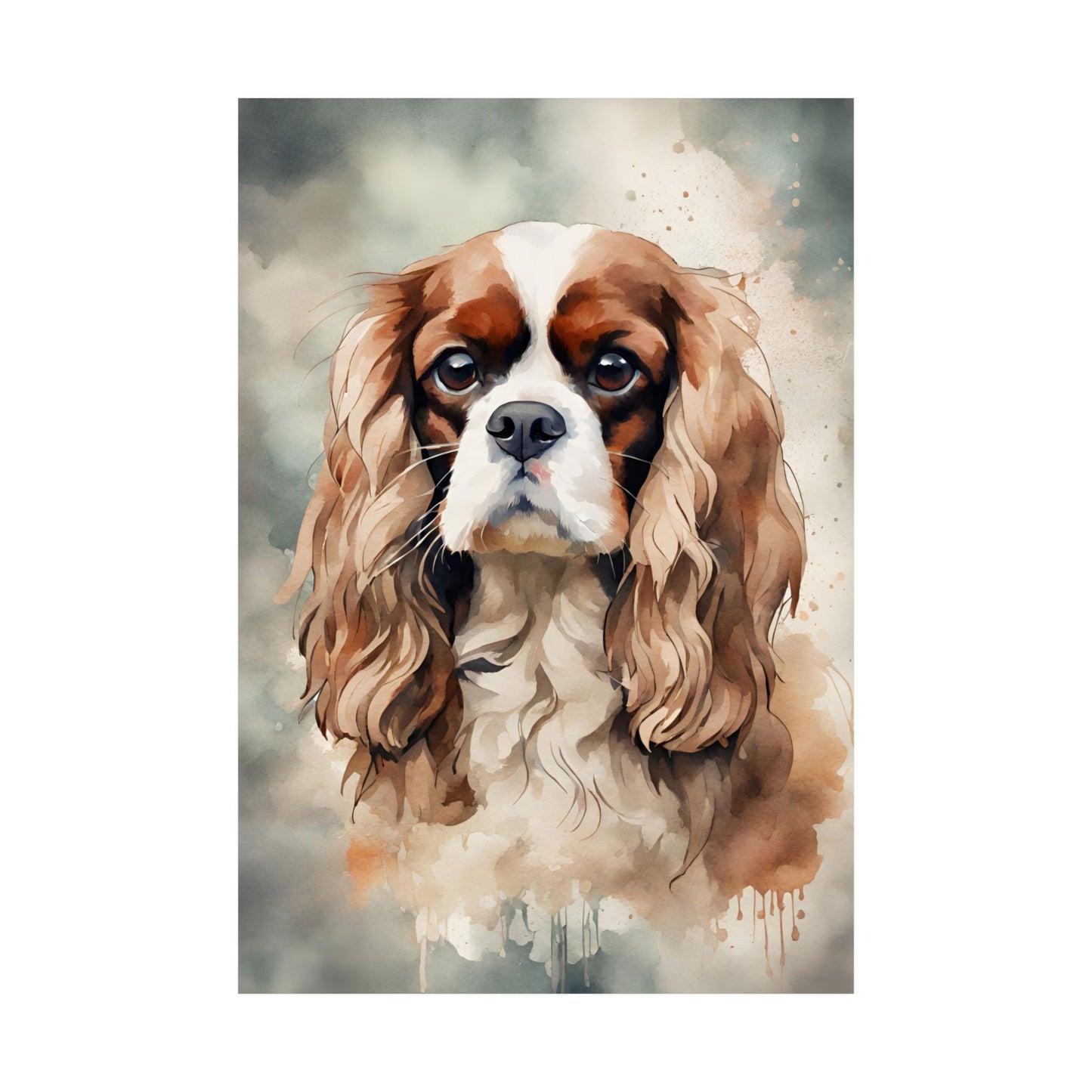 Dogs King Charles Spaniel 01 Matte Vertical Poster