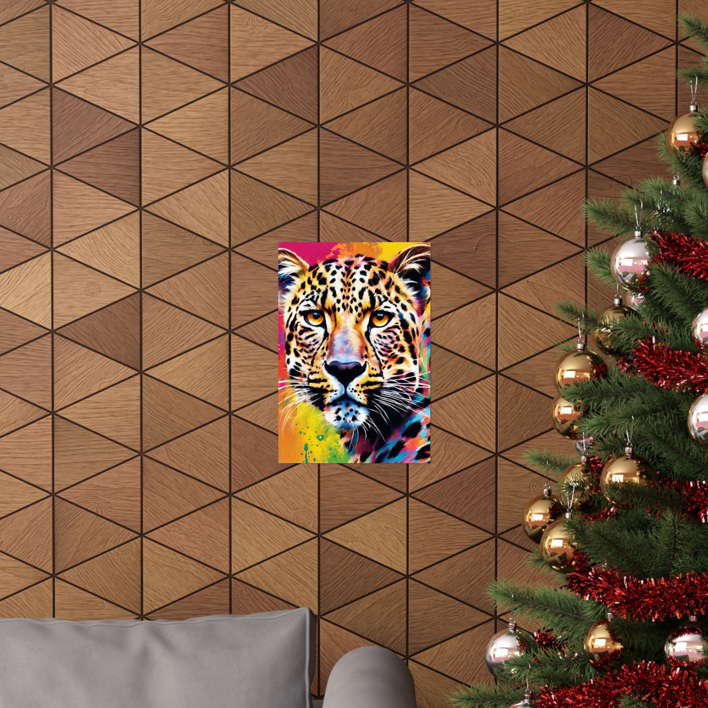 Multicolored Cheetah 2 Matte Vertical Poster