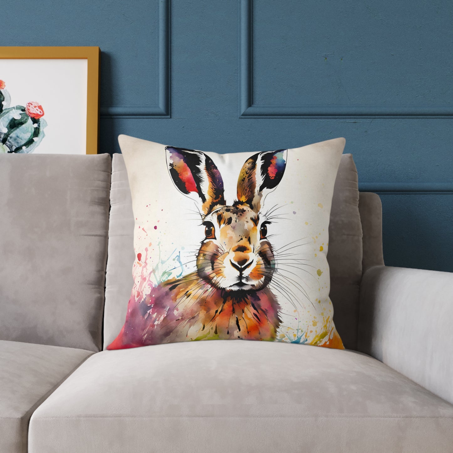 Hare 02 Poly Pillow - Natures Beauty Design