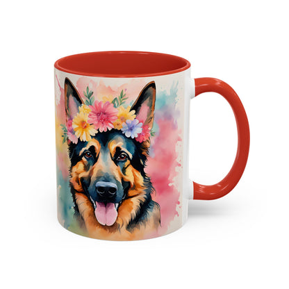 German Shepherd 02 Accent Coffee Mug - Dog Lover Gift