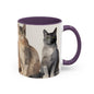 Kitties in a Row 4 Accent Mug 11oz