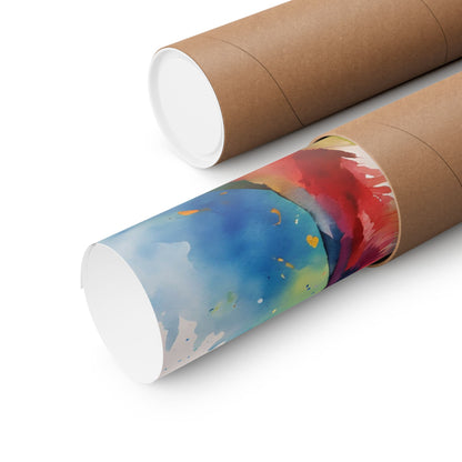 Multicolored Goofy Greyhound 01 Matte Vertical Poster