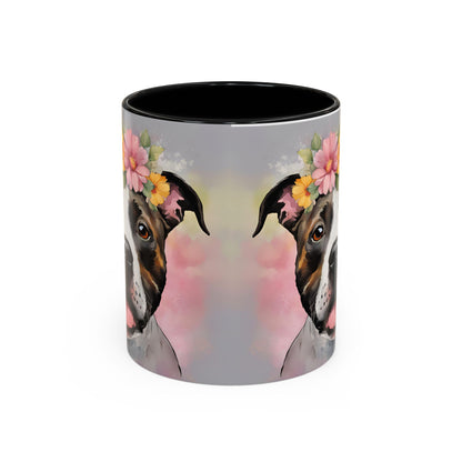Staffordshire Bull Terrier 01 Accent Coffee Mug - Dog Lover Gift