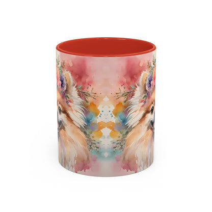 Pomeranian 02 Accent Coffee Mug - Dog Lover Gift