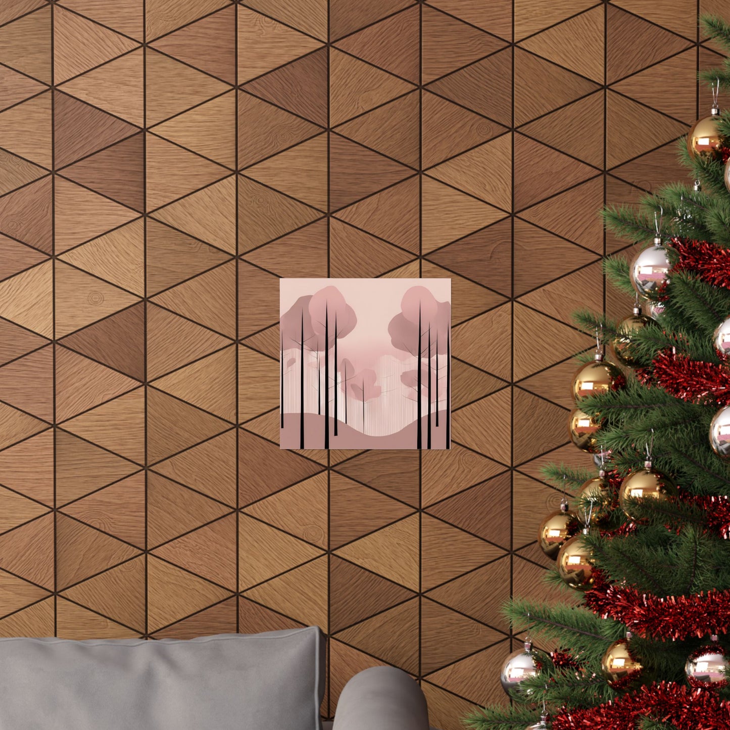 Lonely Forest Pink 18 Matte Square Posters