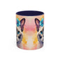 Floral Siamese Cat 04 Accent Coffee Mug - 11oz Perfect for Cat Lovers & Gifts