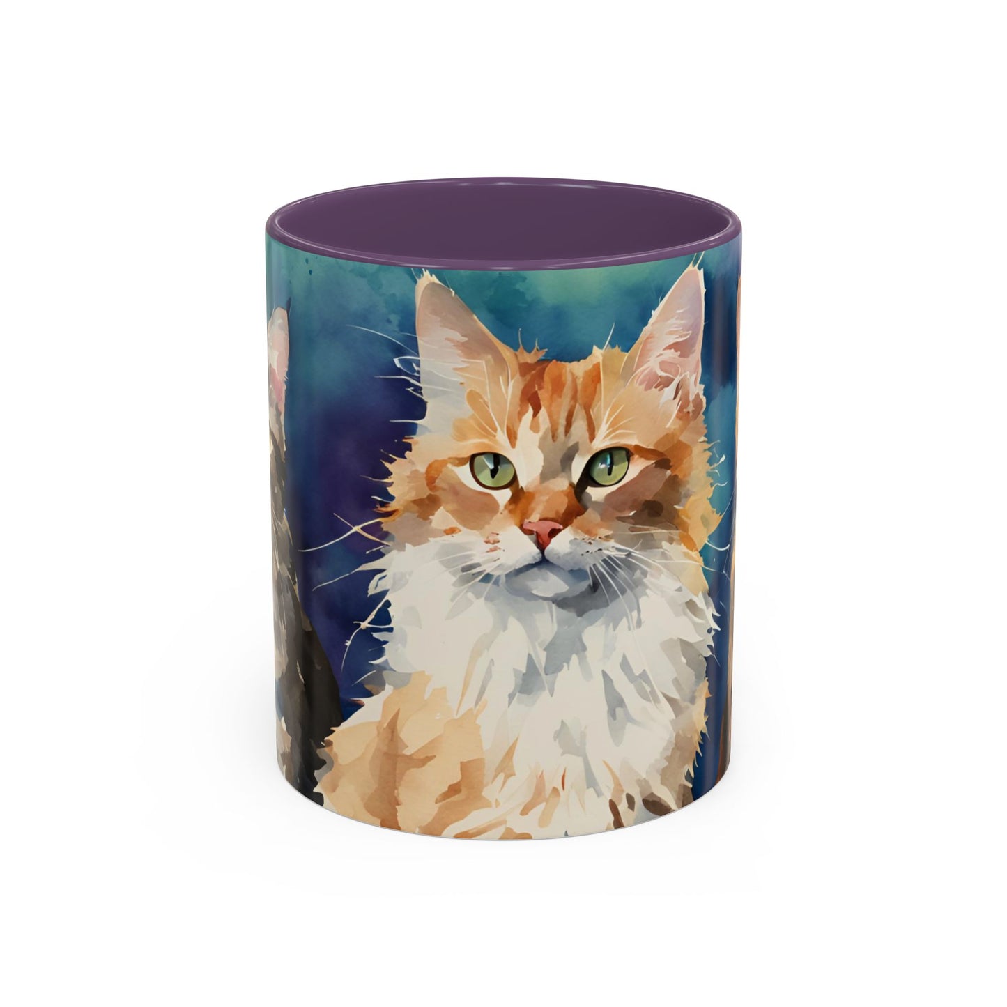 Multicoloured Kitties 8 Accent Mug 11oz