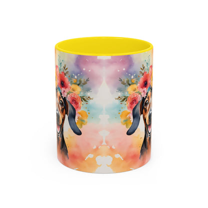 Dachshund 02 Accent Coffee Mug - Dog Lover Gift