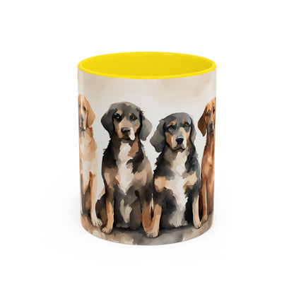 Doggies in a Row 2 Accent Mug 11oz