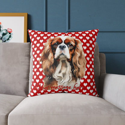 Personalized Valentine Cavalier King Charles Spaniel Poly Cushion/Pillow 5 sizes